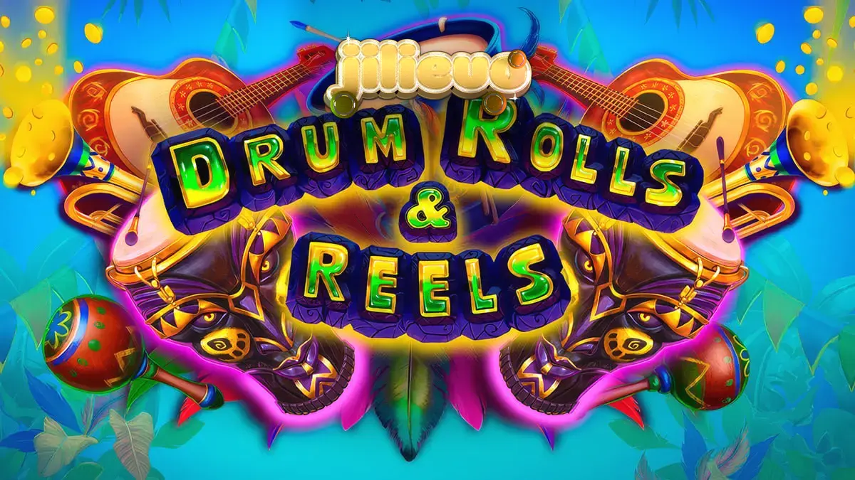 Isang makulay na representasyon ng Brazilian carnival na tema sa online slot na Drum Rolls & Reels.